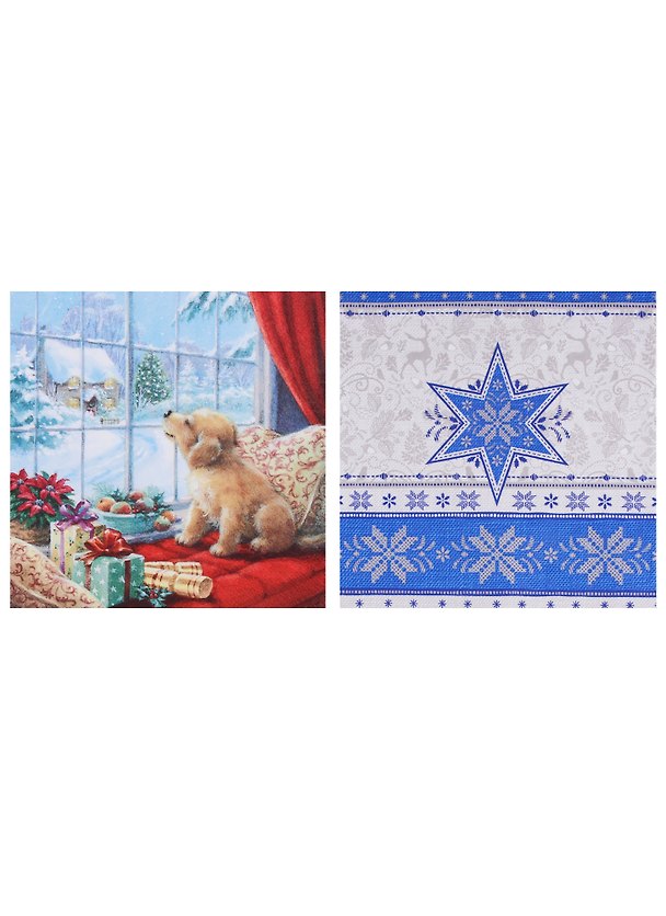 Салфетки для декупажа «Щенок на подоконнике», 2 штуки, Froggy Art 2697221 — 1