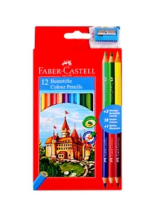 Карандаши цветные Faber-Castell, Jumbo, 12 цветов с точилкой