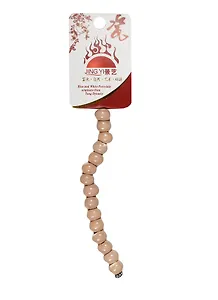 Набор для творчества Бусины керам. на силикон. нити 15шт 8мм J4, моноцвет латте