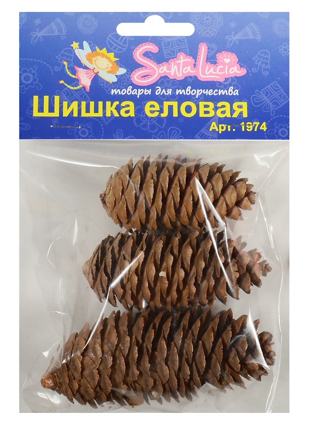 Набор для творчества Шишка еловая (1974) (3шт.) (3+) (Santa Lucia) 2550098 — 1