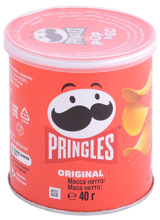 Картофельные чипсы (Original) т.м. Pringles, 40г 2923387 — 1