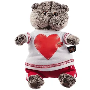 Игрушка мягкая Budi Basa, Басик в футболке с сердцем Ks19-139