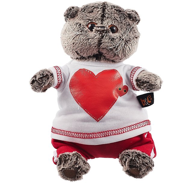Игрушка мягкая Budi Basa, Басик в футболке с сердцем Ks19-139 2783866 — 1