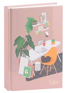 Ежедневник недат. А6 112л "Уютная комната" 7БЦ, мат.лам, тисн.золотой фольгой, офсет