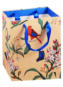 Пакет подарочный  "Птицы и цветы", А5