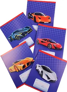 Тетрадь в клетку Unnika, "Авто (гонки)", 12 листов, в ассортименте