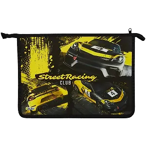 Папка для тетрадей А4 "Авто" пластик, молния