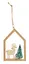 Новогоднее подвесное украшение Олень с елкой в домике (12х8см) (дерево) (12-06942-NY-4) — 3047309 — 2