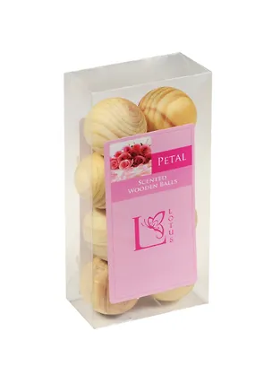 Ароматические шарики 9,5х5х2,5см дерево 8шт. Роза (DF165-R) 2512952