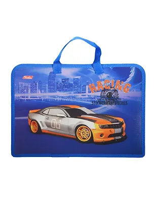 Папка для тетрадей А4 "Racing Car" на молнии с трех сторон, с ручками, Hatber 236501