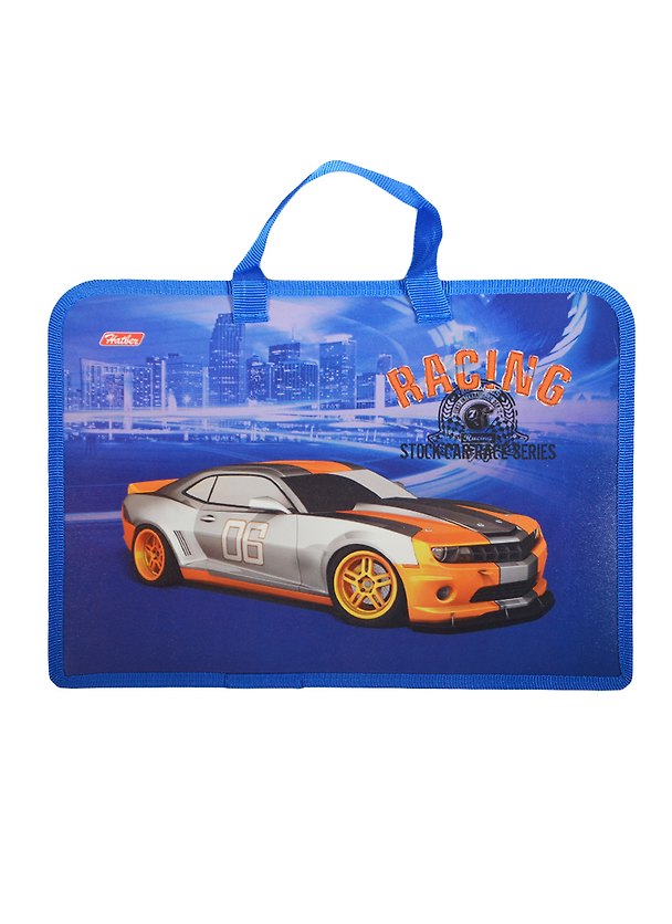 Папка для тетрадей А4 "Racing Car" на молнии с трех сторон, с ручками, Hatber 236501 — 1
