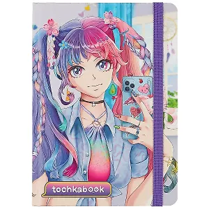 Книга для записей А5 72л тчк. "СТИЛЬНЫЙ ОБРАЗ" 7БЦ, выб.лак, резинка