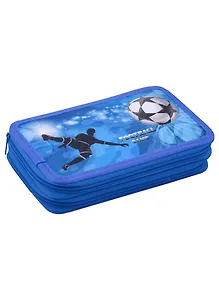 Пенал 2отд. "Футбол на синем" 19*11, молния, полиэстер