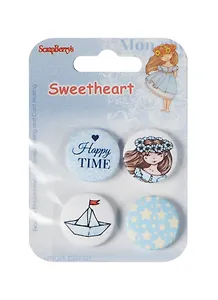 Набор фишек из металла № 1-2 Мальчик и Девочка (SCB340001006) (4шт.) (упаковка)