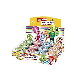 Пластилин прыгающий 21гр. Centrum Фиксики в банке, в ассортименте