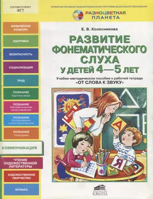 Развитие фонематического слуха у детей 4-5 лет. Учебно-методическое пособие к рабочей тетради "От слова к звуку" — 2678895 — 1