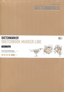 Скетчбук 17,6*25см 16л "SKETCHMARKER MARKER LINE", 160г/м2, мягк.обложка, цв.коричневый