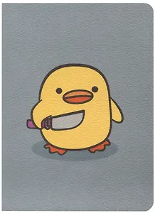 Записная книжка А7 30л кл. "Уточка с ножом" сшивка, тонир.блок