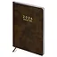 Еженедельник дат. 2026г. А4 80л "Тиволи делавэ" коричневый, кожзам, мягк.переплет, блинт.тиснение, офсет, тисн.фольгой, 2 ляссе, инд.уп — 3128852 — 3