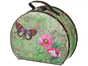 Шкатулка с ручкой из серии Бабочка и цветы (22х18,5х10) (41-369)