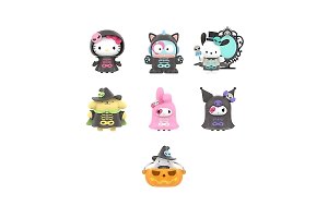 Фигурка Аниме Sanrio Family Halloween Mischief Series Blind Box (1шт) (6936785438520) (TPT11)