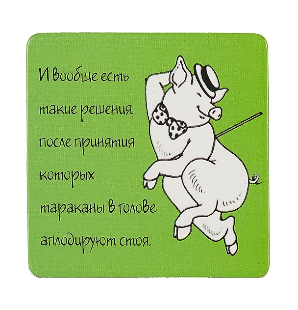 Сувенир МАГНИТИК Магнит 6,5*6,5см "Приколы": "И вообще есть такие решения..." 2361595 — 1