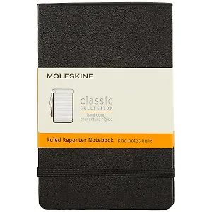 Записная книжка Moleskin Reporter, линейка, чёрная, 96 листов, А6