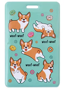 Чехол для карточек вертикальный Корги