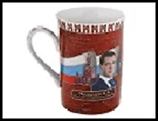ГС кружка керамика Россия Медведев и Путин 10*7 см 433979, шт 2322339