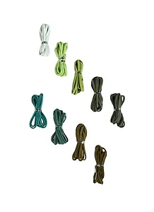 Шнур кожзам. оттенки зеленого (8470-2) (3мм*1,4см*1м) (1 моток) (упаковка)