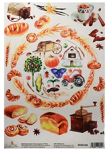 Декупажная карта Утро в деревне 21*30см