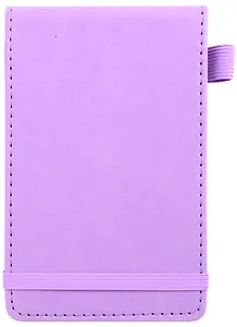 Записная книжка А6 50л лин. "Joy Note. Сиреневый" иск.кожа, тонир.блок, скругл.углы, резинка, петля д/ручки, кармашки, инд.уп.