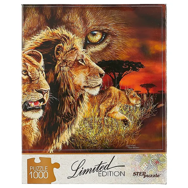 Пазл Найди 10 львов (Limited Edition) Step puzzle 1000 эл.,68*48см.. 79807 2626426 — 1