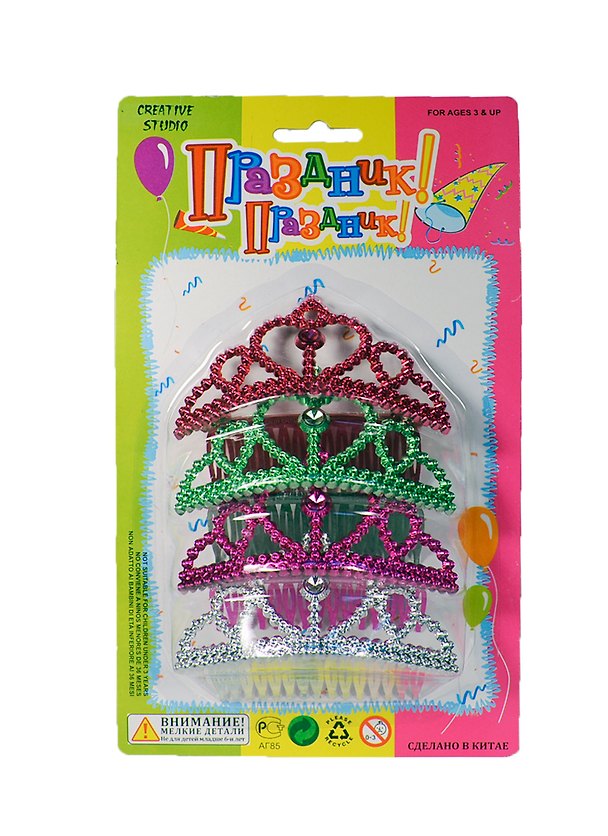 Праздник Праздник Игровой набор Корона (422874-B) (4шт.) (блистер) 2391056 — 1