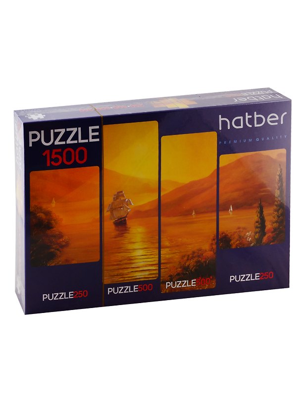 Пазл HATBER Premium 250+500+500+250 элментов 4 картинки в 1 коробке -Морская симфония 2793321 — 1