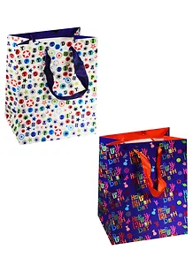 Пакет подарочный бумажный А4 26*32*12 "Happy birthday микс", нейтр, ламинат, Хансибэг