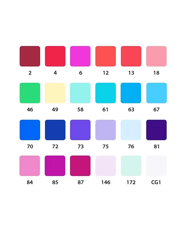 Маркеры для скетчинга 24цв Fantasia Flowers colors на спиртовой основе, пулевидный/клиновидный наконечники 2,5-6,2мм, Mazari 2912166 — 6