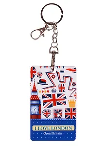 Чехол для карточек с карабином Лондон (пластик) (ПВХ бокс) 12-7080-1407