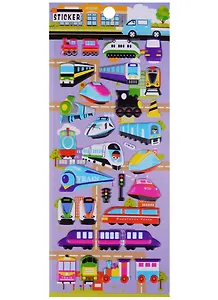 Наклейки объемные Поезда, SYO99-010