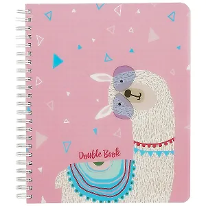 Тетрадь в клетку и линейку Феникс+, "Весёлая альпака", 100 листов