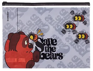 Папка на молнии А5 "Винни-Пух", ассорти,