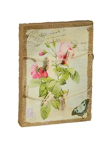 Настенный декор-доска для заметок и фотографий Винтаж Розы (25Х20см) (6818001)