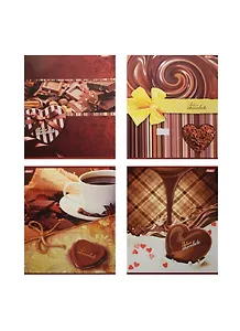 Тетрадь в клетку Hatber, "Шоколад", 96 листов, в ассортименте