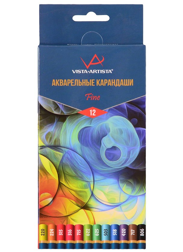 Карандаши акварельные "VISTA-ARTISTA" Fine, 12 цветов 260771 — 1