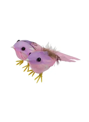 ХОББИ И ТЫ ScrapBerrys Украшение Птички Сиренево-розовые 7см 2шт в уп. 2491085