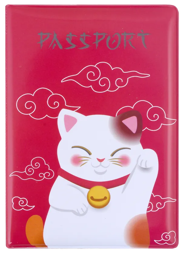 Обложка для паспорта Котик Манэки-нэко (ПВХ бокс) 2955903 — 1