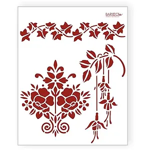 Трафарет пластиковый многоразовый Вьюнок (20х25) (Л-014)