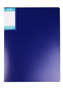 Папка боковой прижим А4 "HOR LINES", синяя, карман