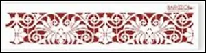 Трафарет пластиковый многоразовый Бордюр кружевной цветочный (8х48) (Б-01)