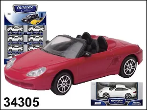 Машинка Porsche Boxster (1:43) (34305) (коробка)